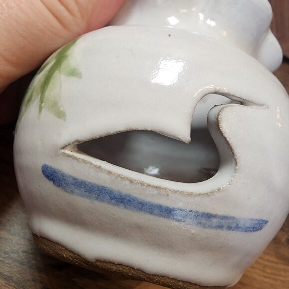 Studio Art Pottery Votive Candle Holder Trees Water and Loon Cut Outs Home Decor - Picture 7 of 10